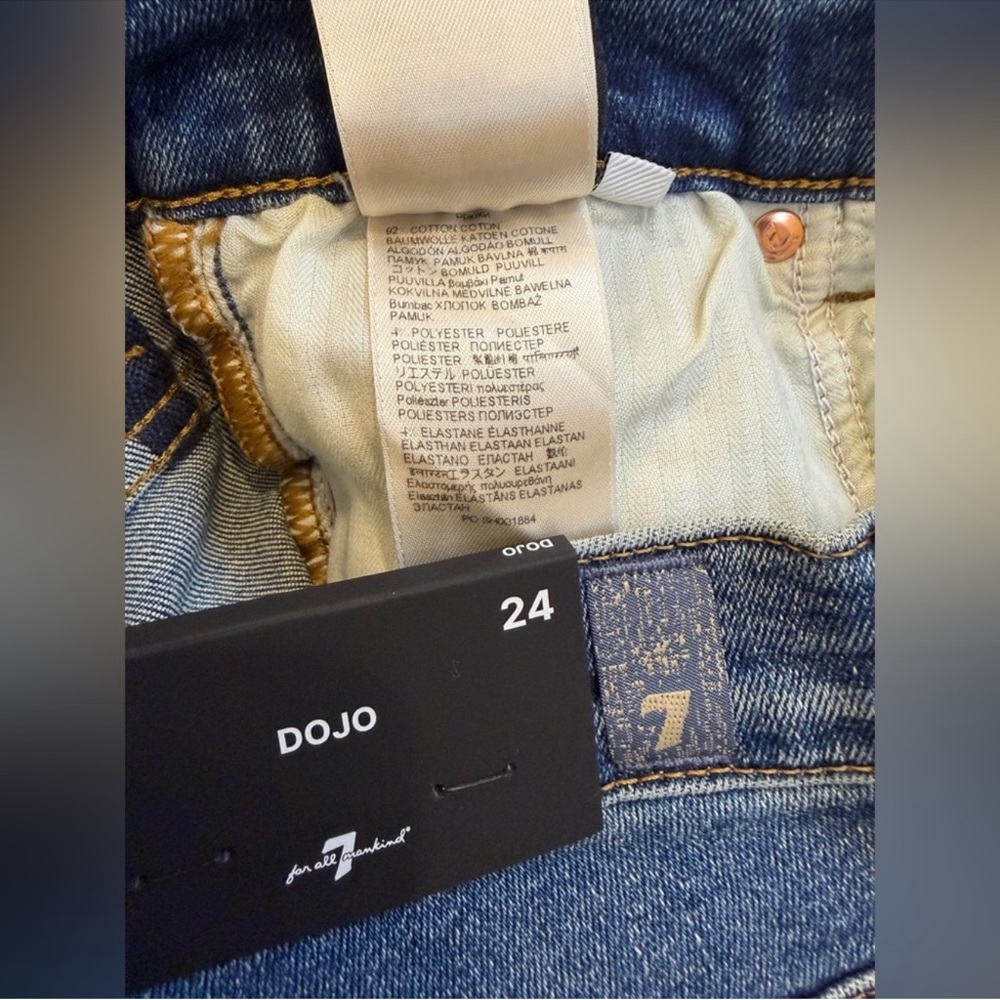 7 For All Mankind Dojo Original Jeans Women Flare Leg Trousers NWT Size 24 - Picture 7 of 7